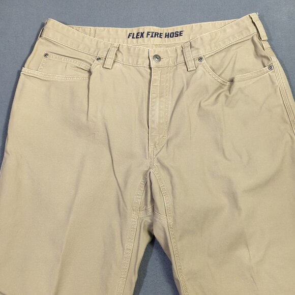 Duluth Pants Men's 36x32 Fits 36x30 Desert Khaki Flex Fire Hose Relaxed 5 Pocket - Picture 5 of 12